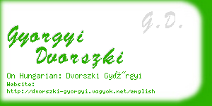 gyorgyi dvorszki business card